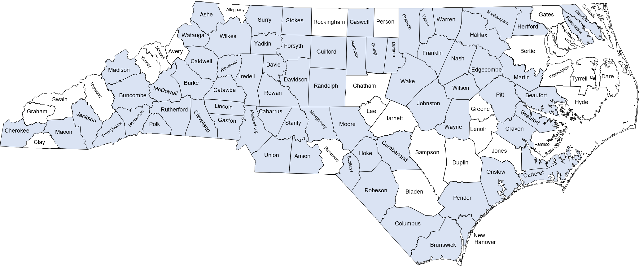 Counties Served August 2025